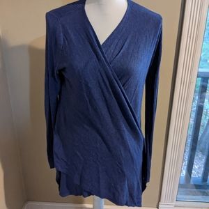 Draped open cardigan